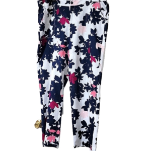 Liz CLAIBORNE women's linen/cotton floral pants, wide leg,  Size XXL, NWT
